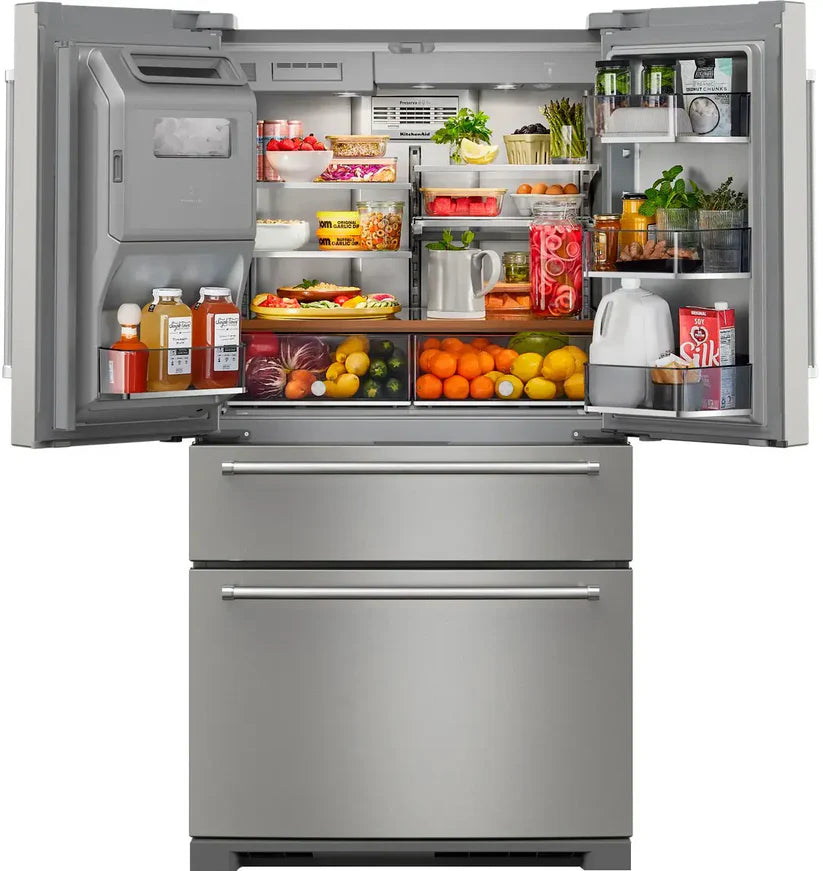 KitchenAid - 26 cu. ft. French Door Refrigerator with Ice and Water Dispenser - Stainless Steel
