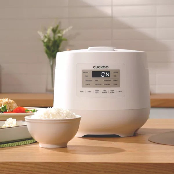 CUCKOO 6-Cup Micom Rice Cooker and Warmer White: 11 Settings, Automatic Keep Warm, Dishwasher-Safe Parts, Timer, 580W