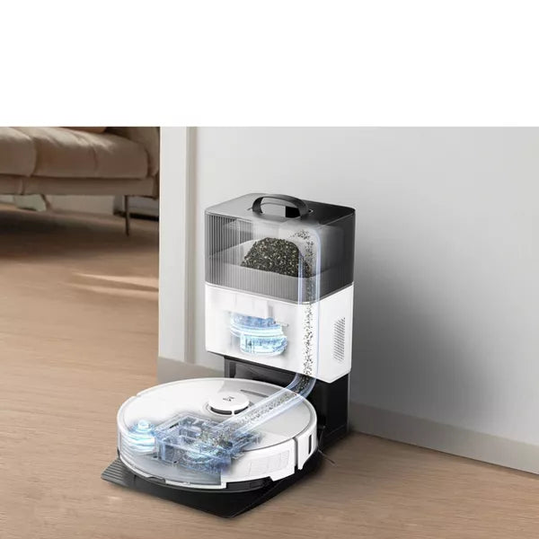 Roborock S8 Plus Robot Vacuum and Sonic Mop with Self-Empty Dock White: Smart Mapping, Pet Hair, Sonic Mopping, 180 Min Run