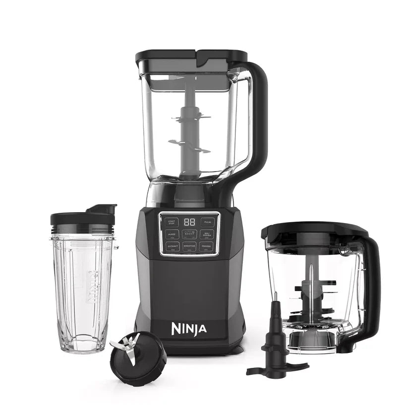 Ninja Kitchen System with Auto IQ Boost and 7-Speed Blender: Food Processor, 72 oz Capacity, Stainless Steel Blades, 1-Year Warranty