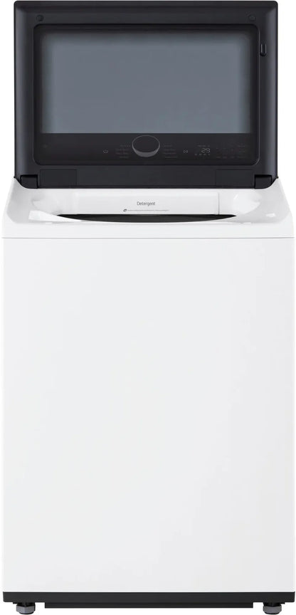 LG - 5.5 Cu. Ft. High Efficiency Smart Top Load Washer with EasyUnload - Alpine White